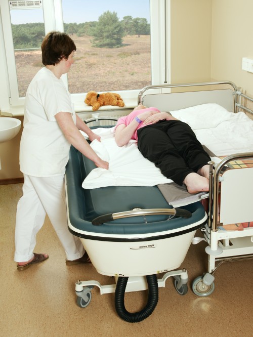 Handi-Move - Transfer zum Bett - Handi-roll board - Dusch- und Badetrolley , Das Handi-roll Board