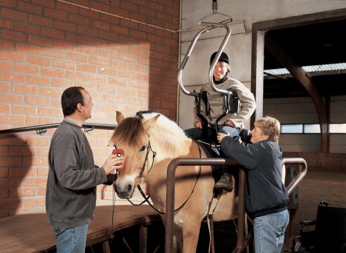 Handi-Move - Reiten - Mit dem Deckenlifter-System und Hebebügel aufs Pferd (Hippotherapie) -