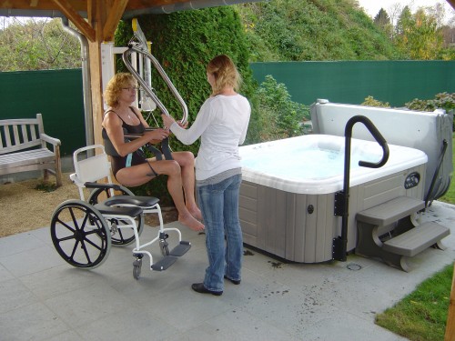 Handi-Move - Im Pool - Whirlpools auch für Menschen mit eingeschränkter Mobilität erreichbar - Wandlifter