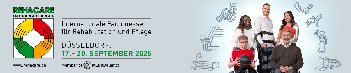 Besuchen Sie uns auf der REHACARE Düsseldorf vom 17. - 20. September 2025