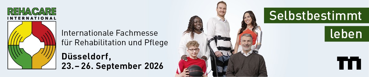 Besuchen Sie uns auf der REHACARE Düsseldorf vom 23. - 26. September 2026