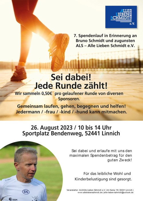 Spendenlauf ALS Alle lieben Schmidt am 26.08.2023