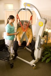 Mobile Lifter 2600 (Victor) ; Das XXL Hebetuch ; Klassische Standard-Einhängevorrichtung - Handi-Move Patientenlifter