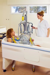 Mobile Lifter 2600 (Victor) ; Mobile Lifter mit Kippjoch 2610 (Victor) ; Hygiene - Badehebetuch ; Das Kippjoch - Handi-Move Patientenlifter